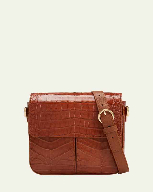Olivia Crocodile Crossbody Bag